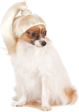 Pets Blonde Ponytail Costume Wig - Small/Medium - Pet Costumes & Accessories 1