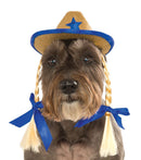Pets Cowboy Hat - Various Colors - Small/Medium / Cowgirl w/ Braids - Pet Costumes & Accessories 10