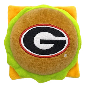 Pet’s First NCAA Hamburger Plush Toys - Georgia Bulldogs - Dog Toys 1