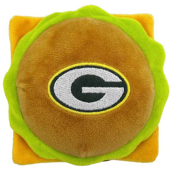 Pet’s First Hamburger Plush Toys - Green Bay Packers - Dog Toys 24