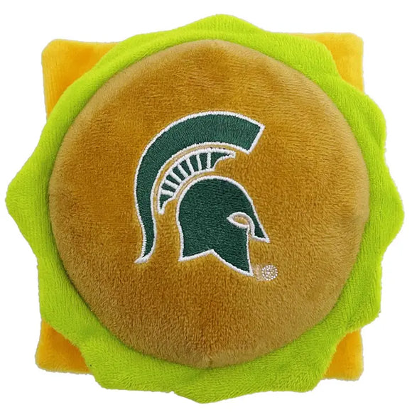 Pet’s First NCAA Hamburger Plush Toys - Michigan State Spartans - Dog Toys 7