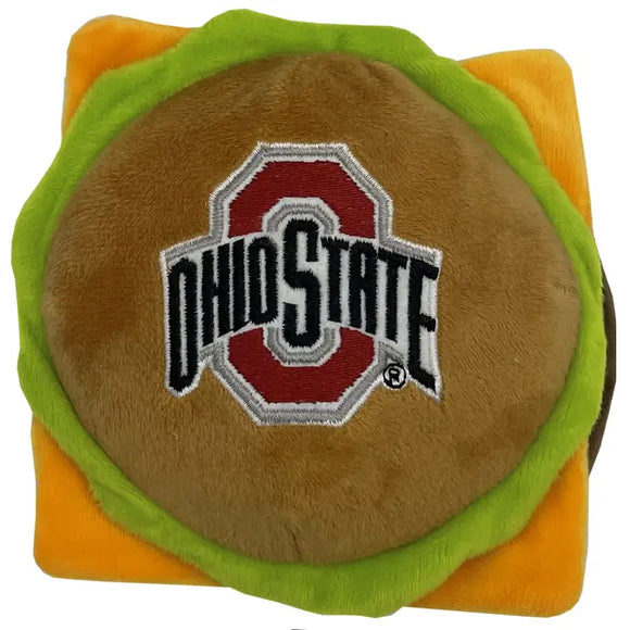 Pet’s First NCAA Hamburger Plush Toys - Ohio State Buckeyes - Dog Toys 4