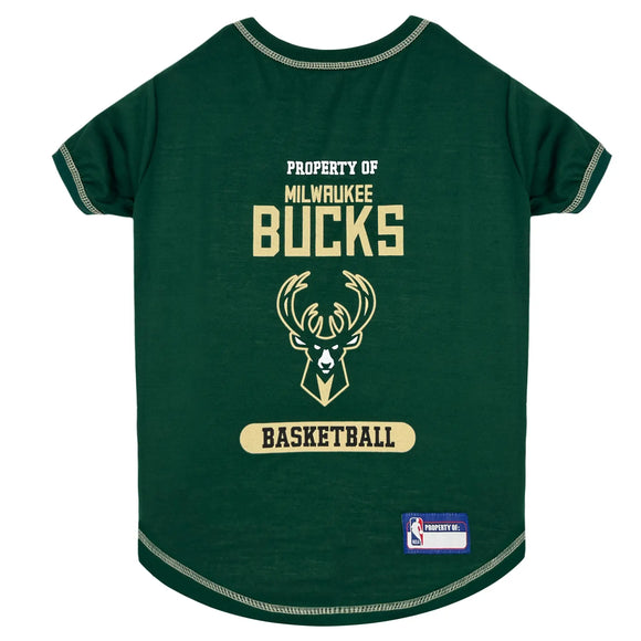 Pet’s First NBA Tee Shirt for Dogs & Cats - X-Small / Milwaukee Bucks - Dog Clothing & Apparel 7