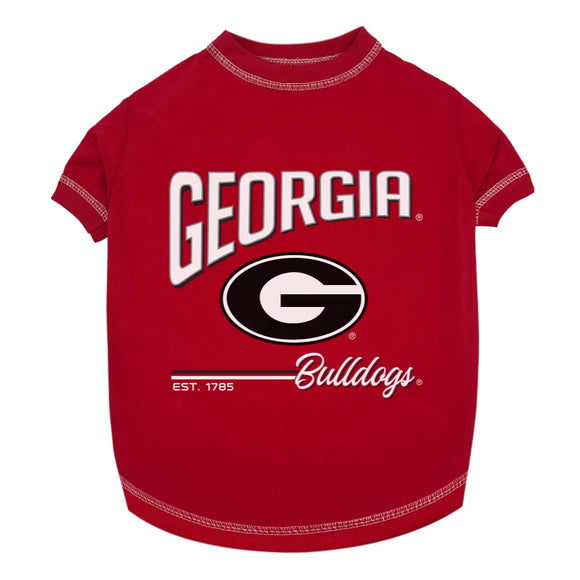 Pet’s First NCAA Bold City Text Tee for Dogs & Cats - X-Small / Georgia Bulldogs - Pet Apparel 2