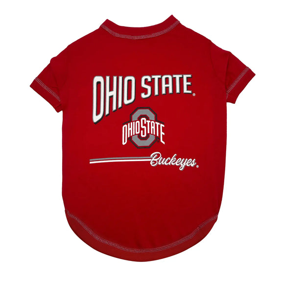 Pet’s First NCAA Bold City Text Tee for Dogs & Cats - X-Small / Ohio State Buckeyes - Pet Apparel 3