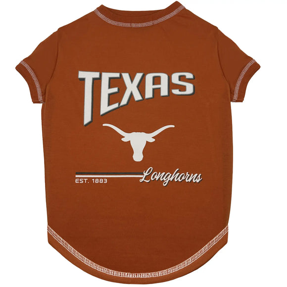 Pet’s First NCAA Bold City Text Tee for Dogs & Cats - X-Small / Texas Longhorns - Pet Apparel 5