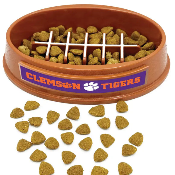 Pet’s First NCAA Football Slow Feeder Bowl - Clemson Tigers - Dog Bowls & Feeders 8