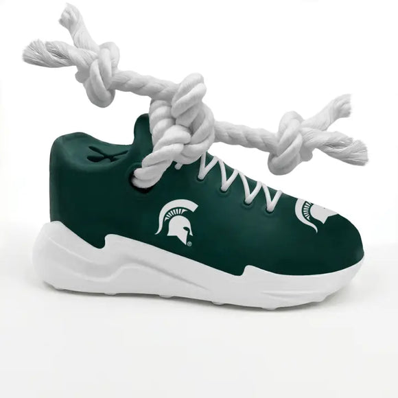 Pet’s First NCAA Sneaker Rope Toy Treat Dispenser for Dogs - Michigan State Spartans - Dog Toys 9