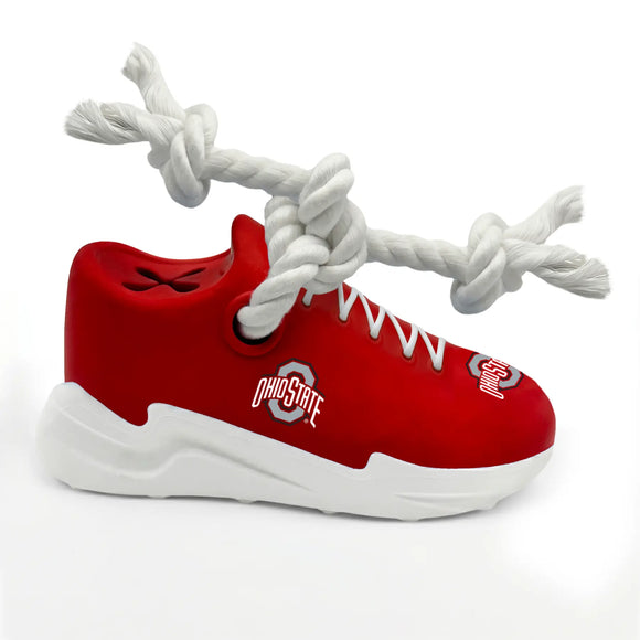 Pet’s First NCAA Sneaker Rope Toy Treat Dispenser for Dogs - Ohio State Buckeyes - Dog Toys 6
