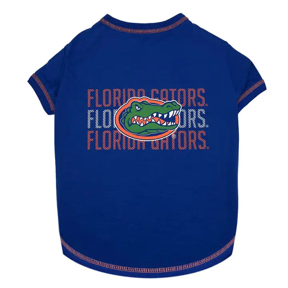 Pet’s First NCAA Stripe Text Tee for Dogs & Cats - X-Small / Florida Gators - Dog Clothing & Apparel 7