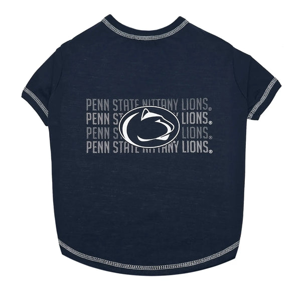 Pet’s First NCAA Stripe Text Tee for Dogs & Cats - X-Small / Penn State Nittany Lions - Dog Clothing & Apparel 4