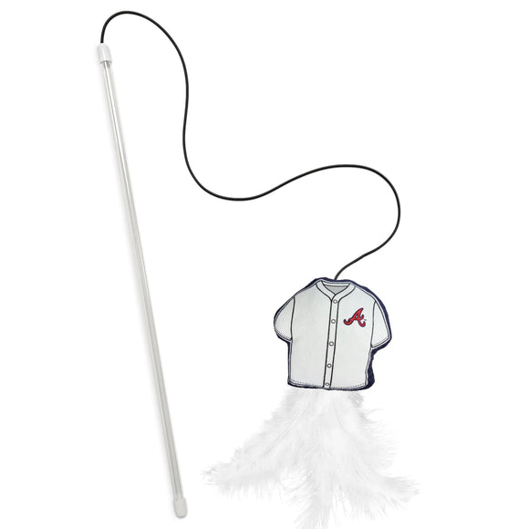 Pet’s First Team Jersey Wand with Catnip for Cats - Atlanta Braves - Cat Toys 20