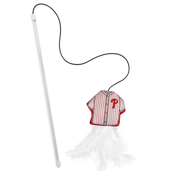 Pet’s First Team Jersey Wand with Catnip for Cats - Philadelphia Phillies - Cat Toys 9