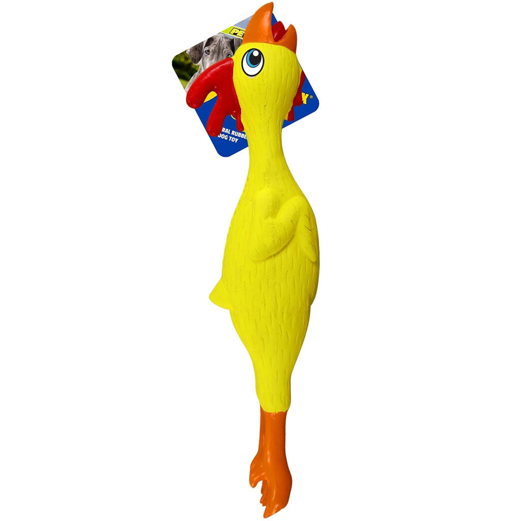 NaturFlex Latex Rubber Chicken Dog Toy by Petsport