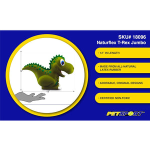 Petsport USA NaturFlex Latex Rubber Dinosaur T-Rex Dog Toy - Dog Toys 2