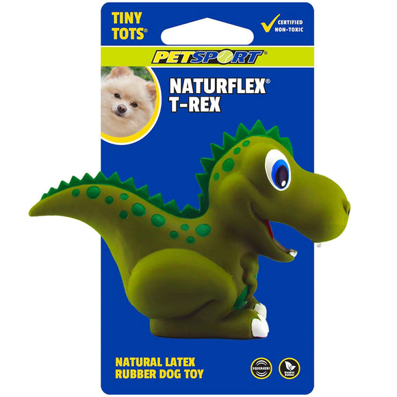Petsport USA NaturFlex Latex Rubber Dinosaur T-Rex Dog Toy - Dog Toys 1
