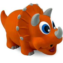 Petsport USA NaturFlex Latex Rubber Dinosaur Triceratops Dog Toy - Dog Toys 1