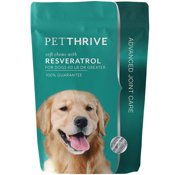 Petthrive Soft Chews with Resveratrol Advance Joint Care for Dogs