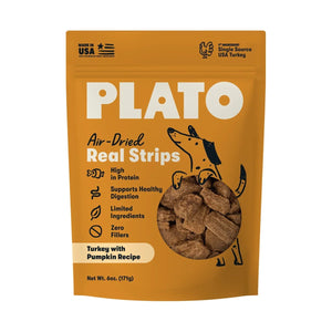 Plato Original Real Strips Turkey with Pumpkin Dog Treat Bars - Dog Treats 1