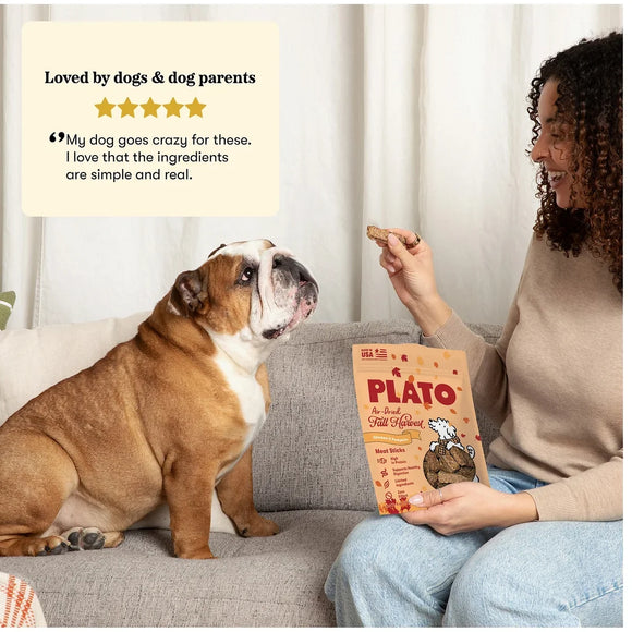 Plato Thanksgiving Dinner Chicken & Pumpkin Sticks Dog Treat 5-oz - Dog Treats 4