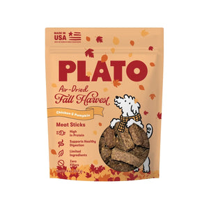 Plato Thanksgiving Dinner Chicken & Pumpkin Sticks Dog Treat 5-oz - Dog Treats 1