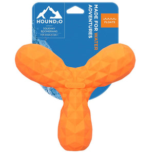 Playology Hound2O Squeaky Boomerang Orange Dog Toy