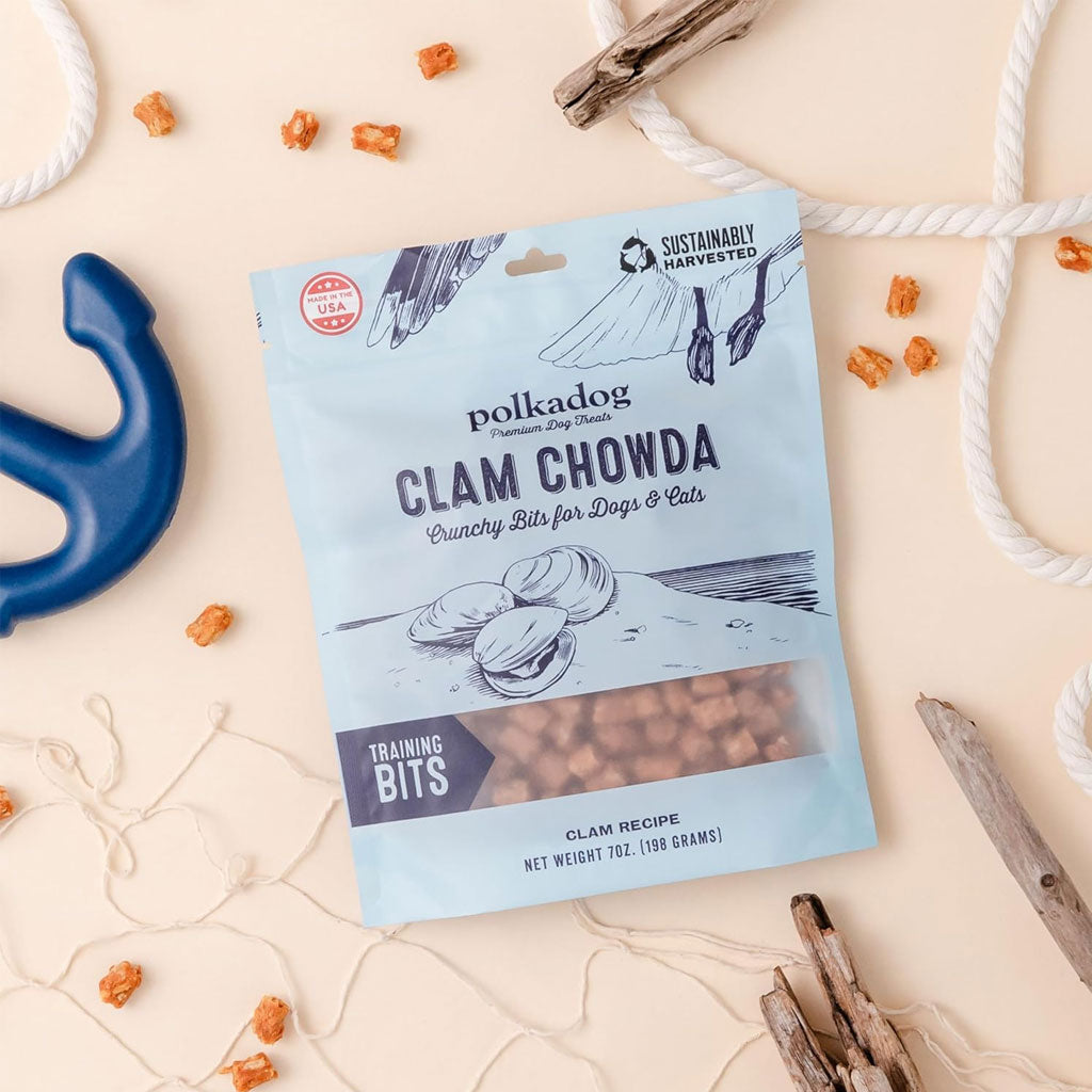 Polkadog Clam Training Bits Dogs Cats Omega Snacks