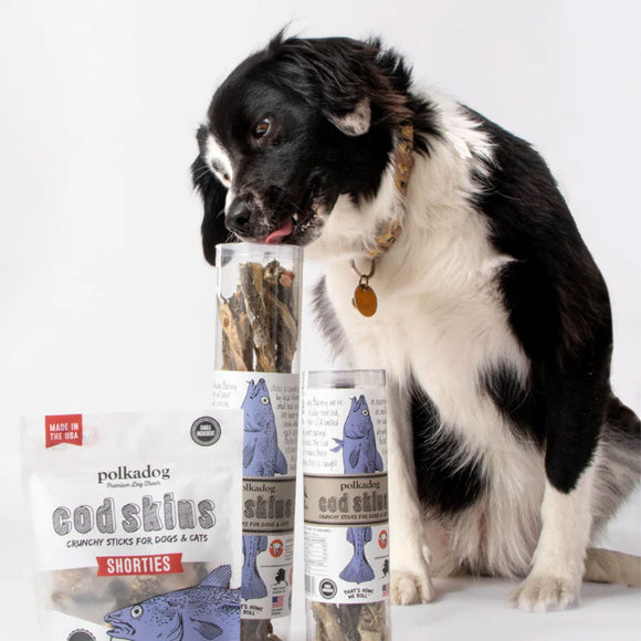 Polkadog Cod Skin Shorties Crunchy Sticks for Dogs & Cats