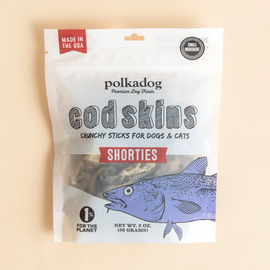 Polkadog Cod Skin Shorties Crunchy Sticks for Dogs & Cats - 2-oz - Dog Treats 1
