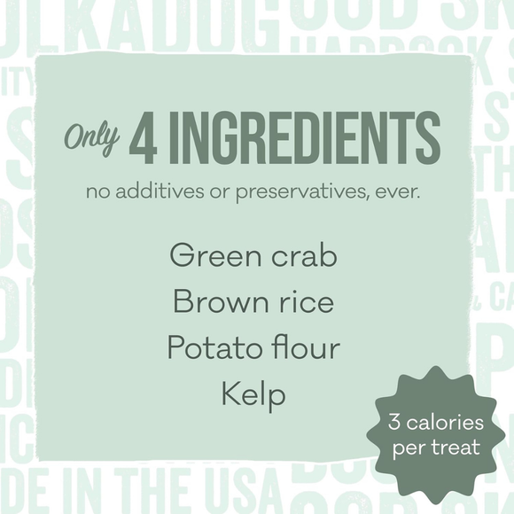 Polkadog Green Monstah Green Crab & Kelp Crunchy Training Bits for Dogs & Cats - Dog Treats 4