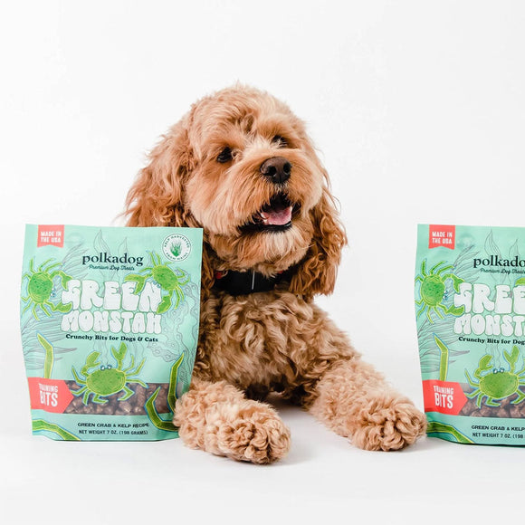 Polkadog Green Monstah Crunchy Treats Bone Shaped for Dogs & Cats - Dog Treats 4