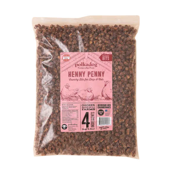 Polkadog Henny Penny Chicken & Cranberry Crunchy Training Bits for Dogs & Cats - 5 lb - Dog Treats 10