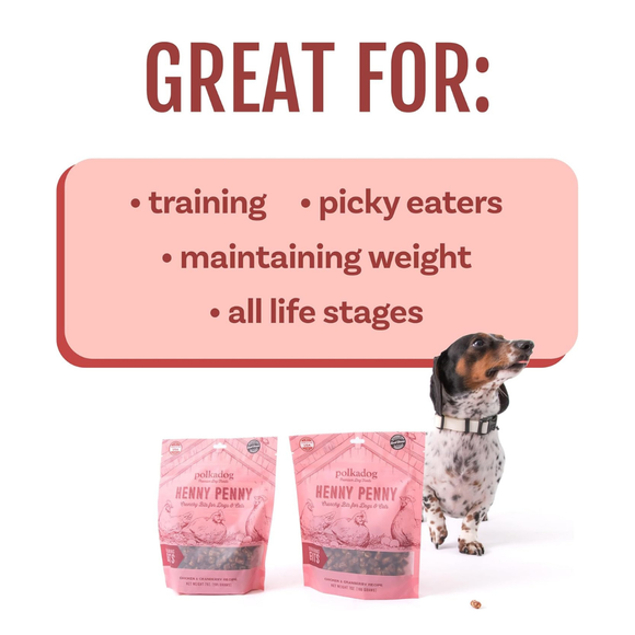 Polkadog Henny Penny Chicken & Cranberry Crunchy Training Bits for Dogs & Cats - Dog Treats 5