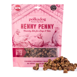 Polkadog Henny Penny Chicken & Cranberry Crunchy Training Bits for Dogs & Cats - 7 oz - Dog Treats 1
