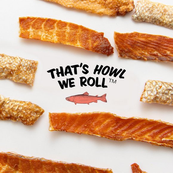 Polkadog Salmon Skins Shorties Smoked Salmon Jerky (3 oz) - Dog Treats 3