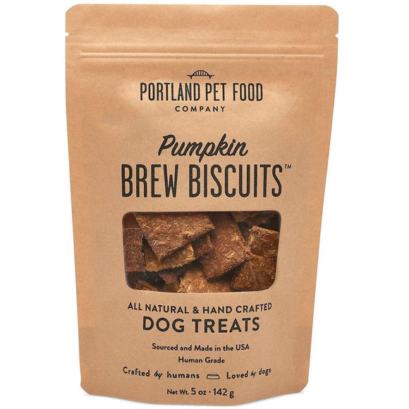 Portland Pet Food Company Pumpkin Brew Biscuits Dog Treats, 5-oz