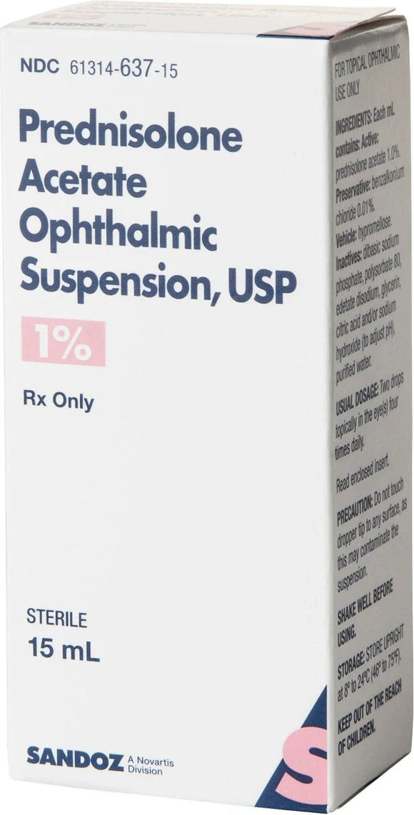 Prednisolone Acetate Ophthalmic Suspension 1% - 15-mL - pet eye drops 5