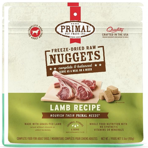 Primal Pet Freeze-Dried Nuggets Lamb Recipe Raw Dog Food - 5.5 oz - Dog Food 1