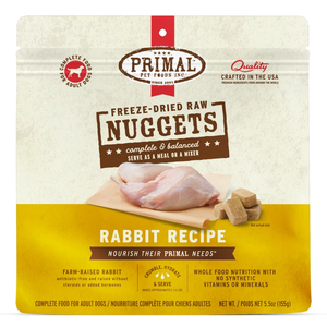 Primal Pet Freeze-Dried Nuggets Rabbit Recipe Raw Dog Food - 5.5 oz - Dog Food 1