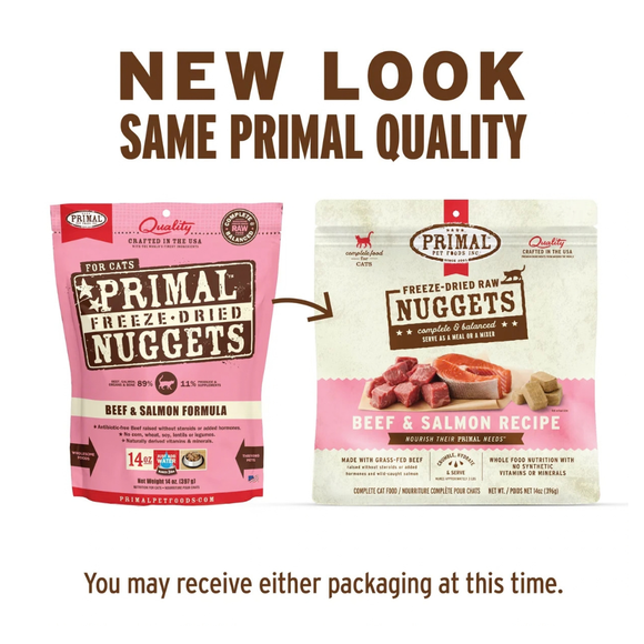 Primal Pet Freeze-Dried Raw Nuggets Beef & Salmon Recipe Cat Food - Cat Food 7