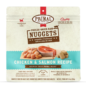 Primal Pet Freeze-Dried Raw Nuggets Chicken & Salmon Recipe Cat Food - 5.5 oz - Cat Food 1