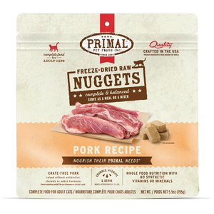 Primal Pet Freeze-Dried Raw Nuggets Pork Recipe Cat Food - 5.5 oz - Cat Food 1