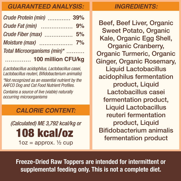 Primal Pet Freeze-Dried Raw Toppers Beef Recipe Cupboard Cuts for Dogs & Cats - Food Topper 5