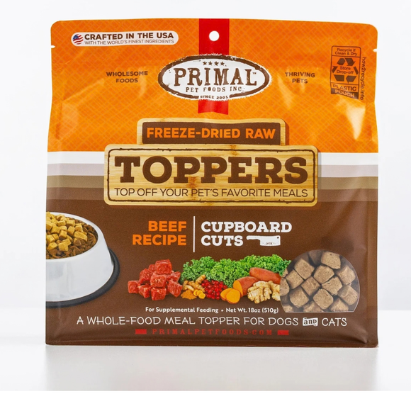 Primal Pet Freeze-Dried Raw Toppers Beef Recipe Cupboard Cuts for Dogs & Cats - 18 oz - Food Topper 10
