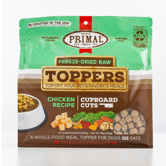 Primal Pet Freeze-Dried Raw Toppers Chicken Recipe Cupboard Cuts for Dogs & Cats - 18 oz - Food Topper 10