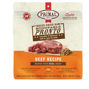 Primal Pet Freeze-Dried Scoopable Pronto Beef Recipe Raw Dog Food - 7 oz - Dog Food 1