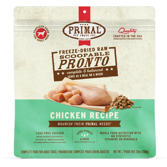 Primal Pet Freeze-Dried Scoopable Pronto Chicken Recipe Raw Dog Food - 25 oz - Dog Food 11