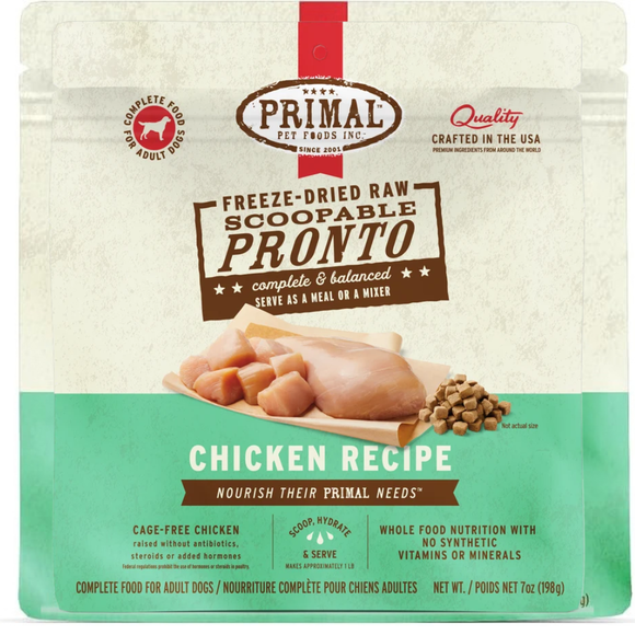 Primal Pet Freeze-Dried Scoopable Pronto Chicken Recipe Raw Dog Food - 7 oz - Dog Food 1