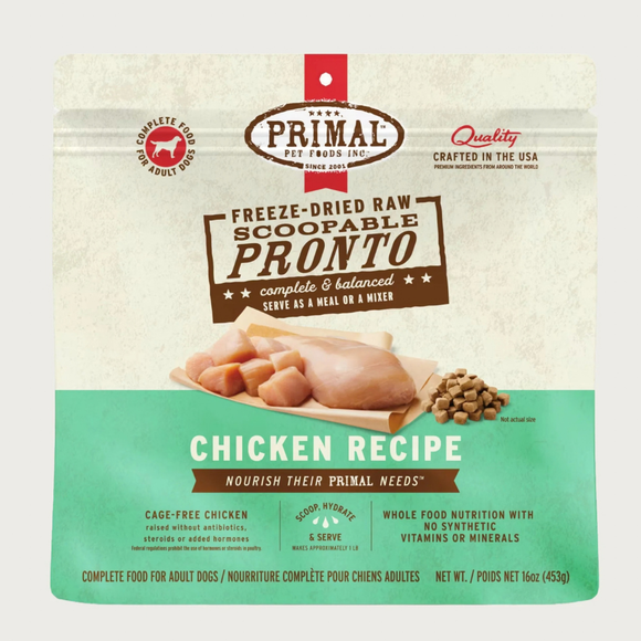 Primal Pet Freeze-Dried Scoopable Pronto Chicken Recipe Raw Dog Food - 16 oz - Dog Food 10