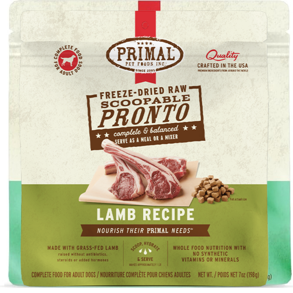 Primal Pet Freeze-Dried Scoopable Pronto Lamb Recipe Raw Dog Food - 7 oz - Dog Food 1